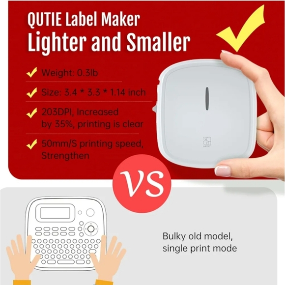 *Brand New* Label Makers Machine w. Tape Built-in Cutter Portable Bluetooth - Picture 2 of 7